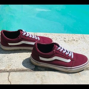 burgundy vans
